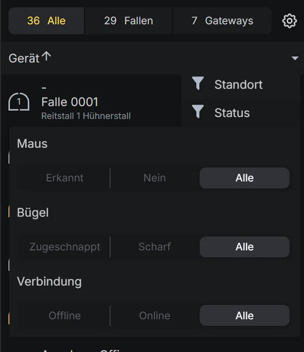 Mobile Inventory Filters